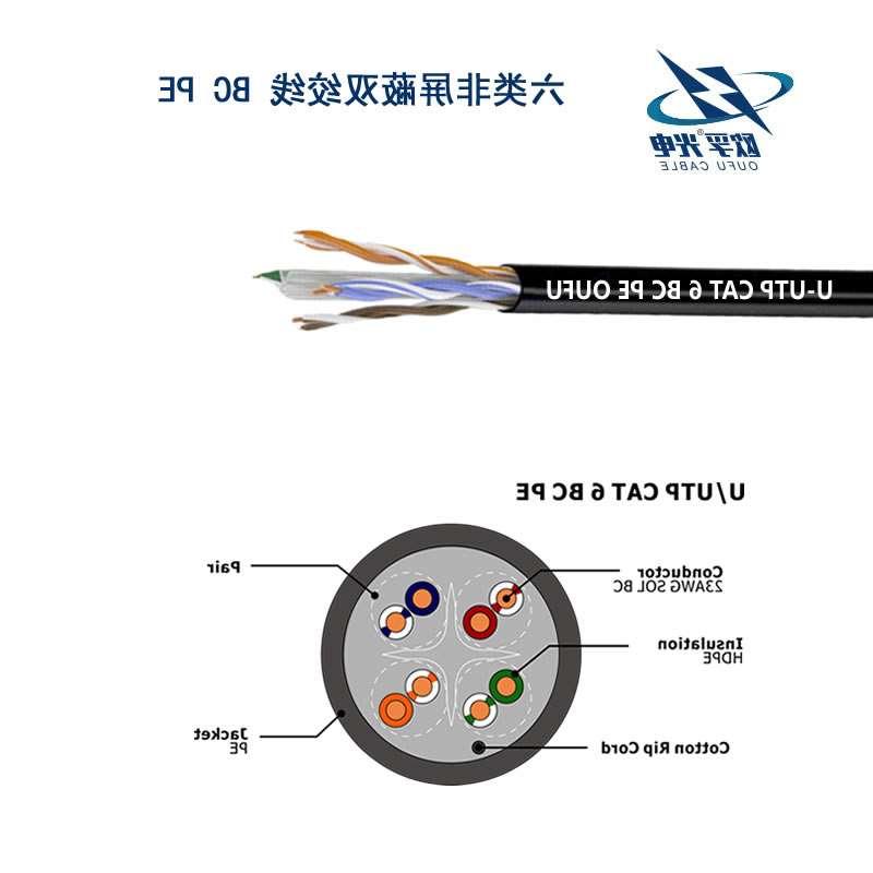 松原市U/UTP6类4对非屏蔽室外电缆(23AWG)